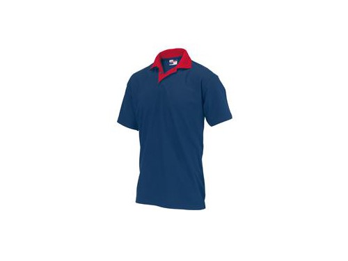 Polo navy rode kraag
