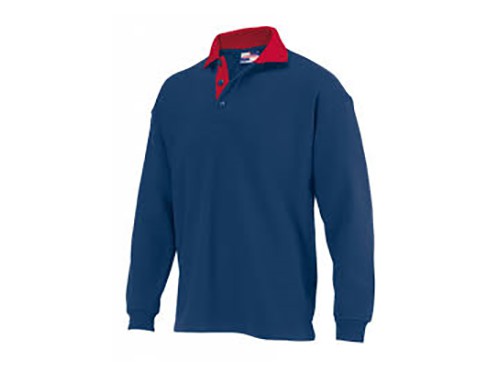 Polo sweater met rode kraag